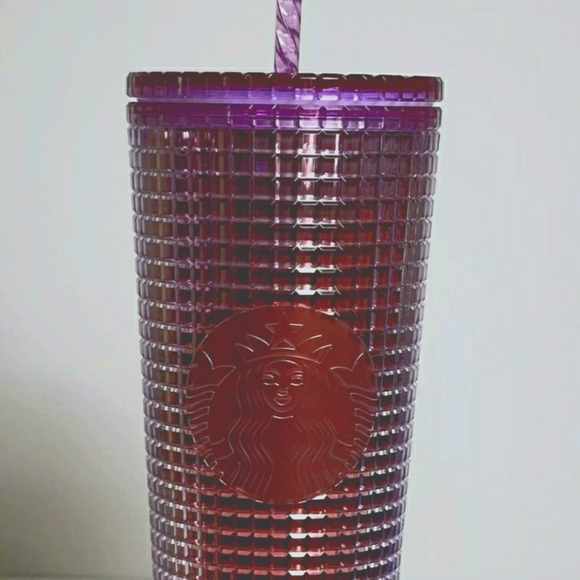 Starbucks 2021 Summer Purple Grid Tumbler